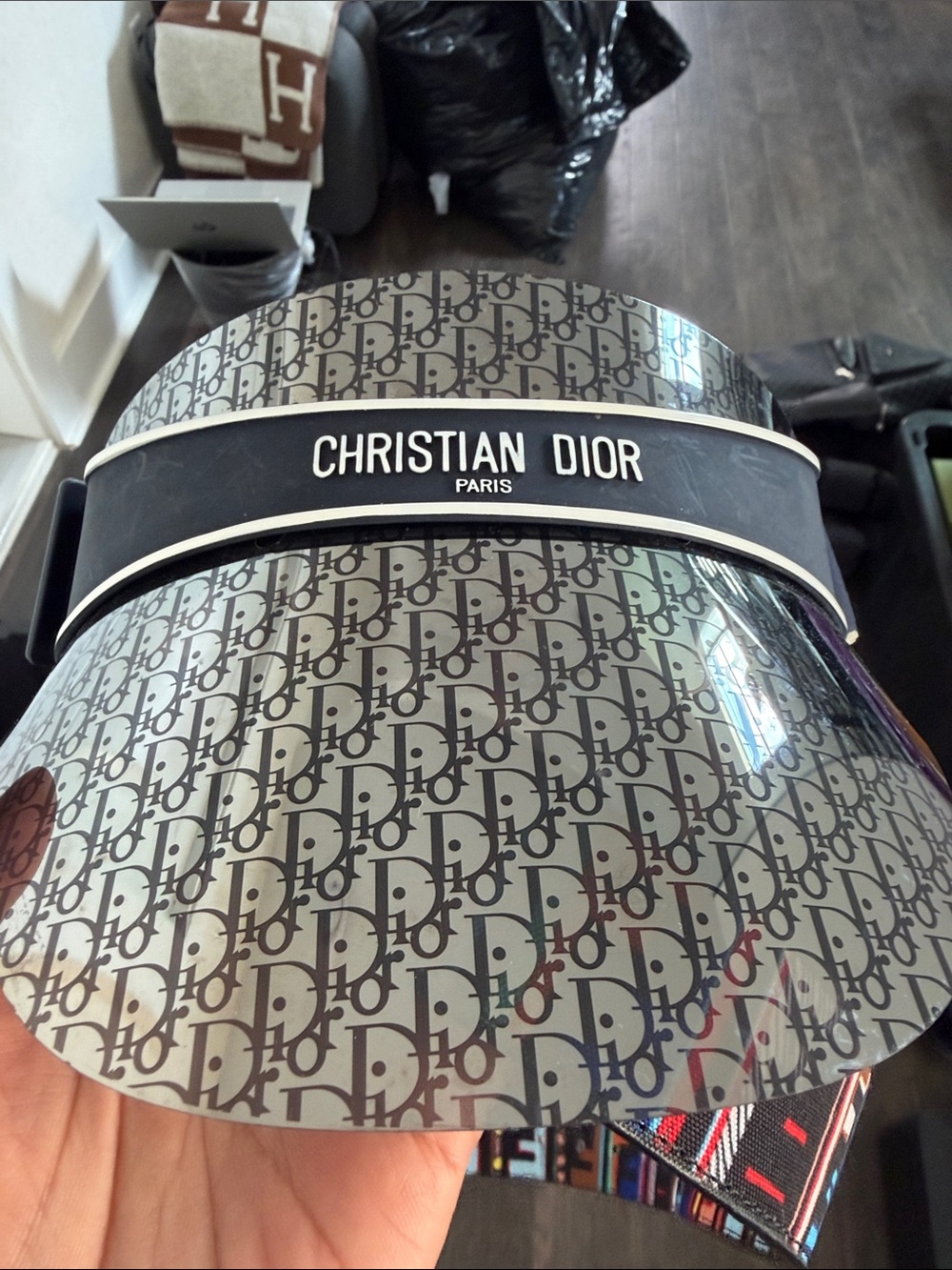 Black and Gray D Logo Visor